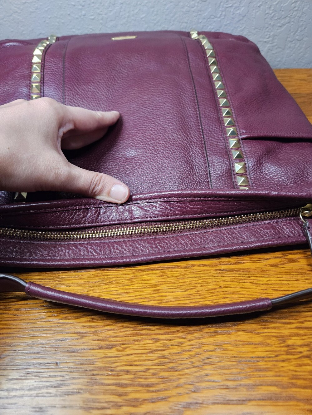 Coach Park Leather Pyramid Stud Hobo - Picture 4 of 13